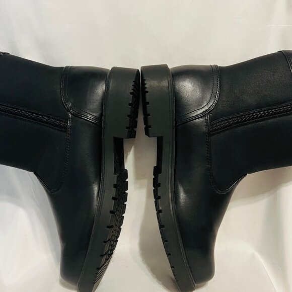 Thermal King-Haband's Men's Size 8D Faux Fur Insulated Boots-Black-Zip Each Side - Picture 5 of 16